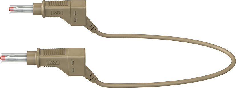 4 mm connecting lead 200 cm brown - XZG425 brown