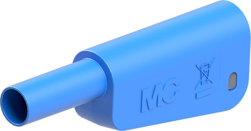 4 mm plug complete blue - SLM-4A-46 blue