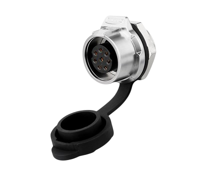 LP16 8-pins vrouwelijk enkel gat Chassisdeel Metaal