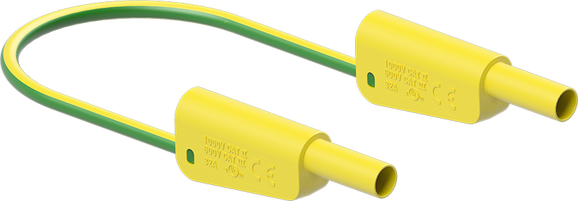 4 mm safety test lead 100 cm yellow-green - SLK-4A-F25 yellow-green