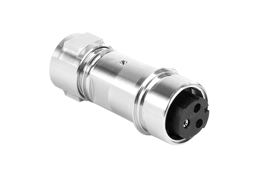 PXM6011 Series 22 Contact Socket Crimp/Solder Termination (contacts available separately) 7mm-9mm Cable (Yellow Gland) Metal Body No Braid Termination