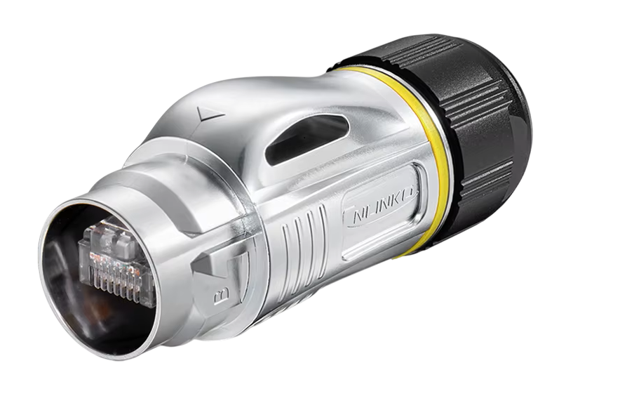 BD-24 RJ45 Snap lock connector male metal housing IP65/67/68