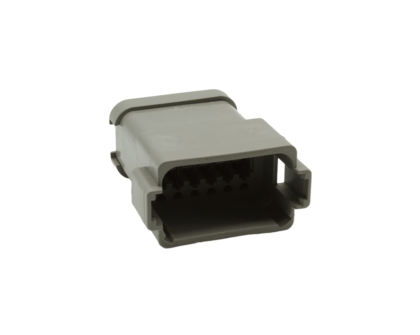 12 Contacts Female Standard Rectangular Grey Connector - PEC