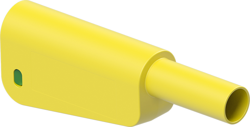 4 mm plug complete yellow-green - SLQ-4A-46 yellow-green