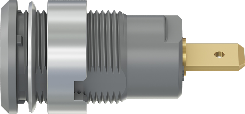 4 mm safety socket grey - SLB4-F grey