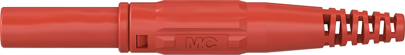 4 mm safety plug red - XL-410 red