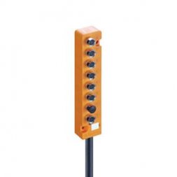 Miniature sensor distributor, 8 ports, LED