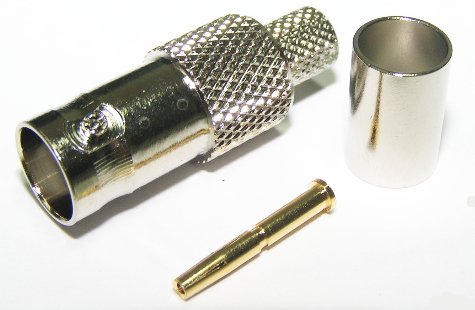 BNC Vrouwelijke Crimp RG59
