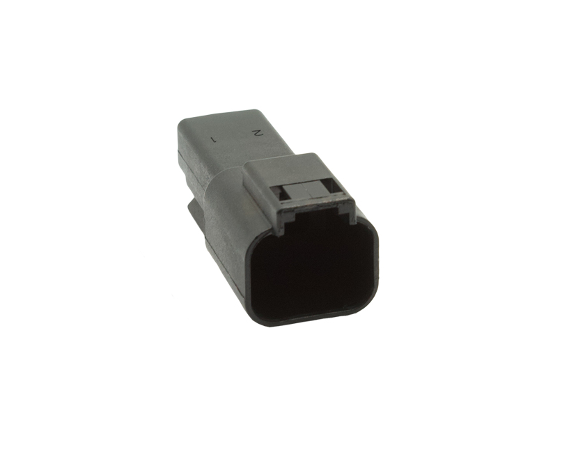 2 Contacts Female Standard Rectangular Black Connector