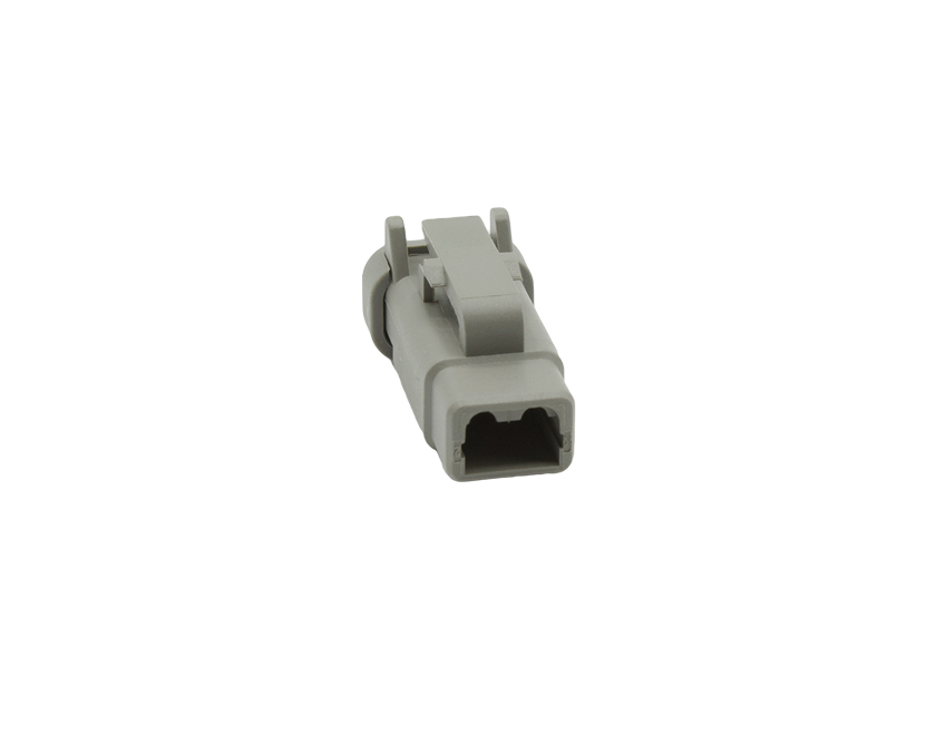 2 Contacts Female Miniature Rectangular Grey Connector - PEC