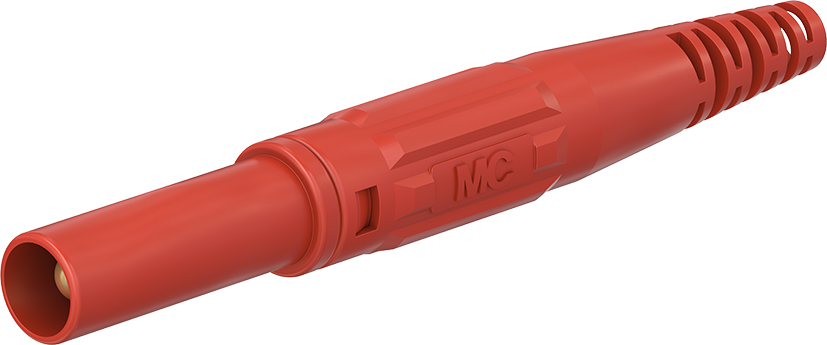 4 mm safety plug red - XL-410 red