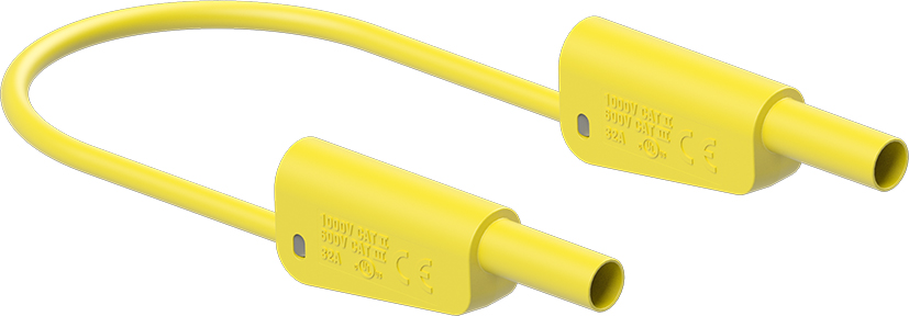 4 mm safety test lead 100 cm yellow - SLK-4A-F25 yellow