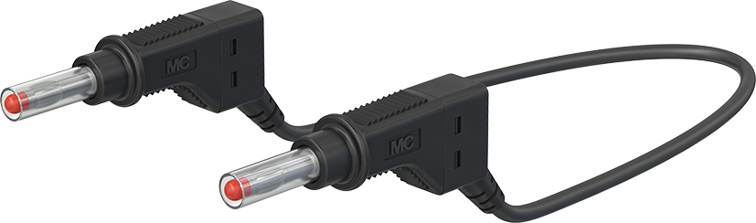 4 mm connecting lead 50 cm black - XZG410/SIL black