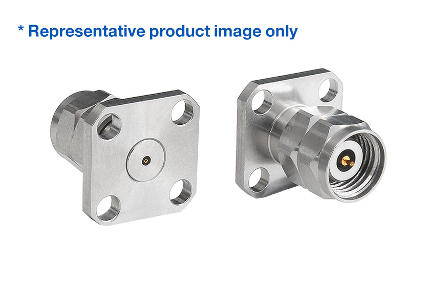 2.4mm Plug Straight 4 Hole Flange RF Connector