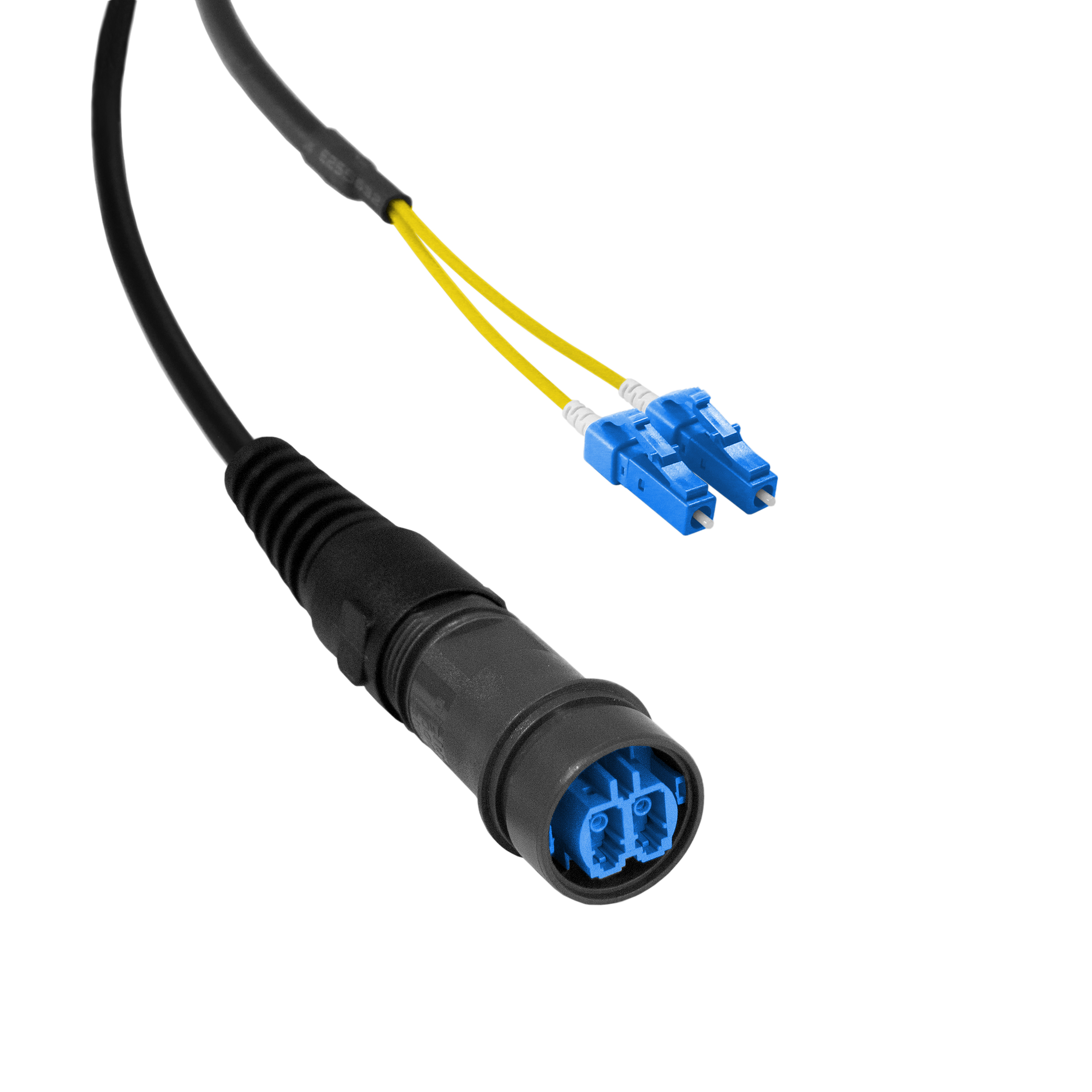 05 M, OS1 Single Mode, Cabled, Inline fiber connector