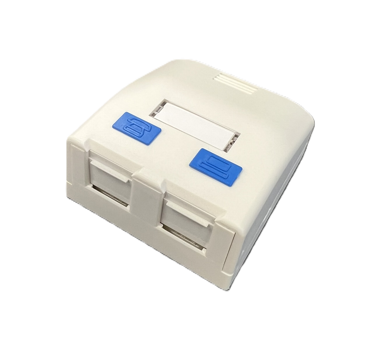 Low data wall socket for 2 Keystone /RJ45/ RJ11