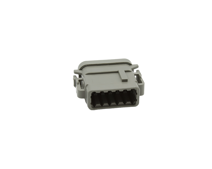 12 Contacts Female Miniature Rectangular Grey Connector - PEC
