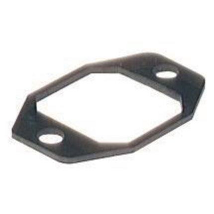 Platte pakking voor paneelgemonteerde connectoren met flens