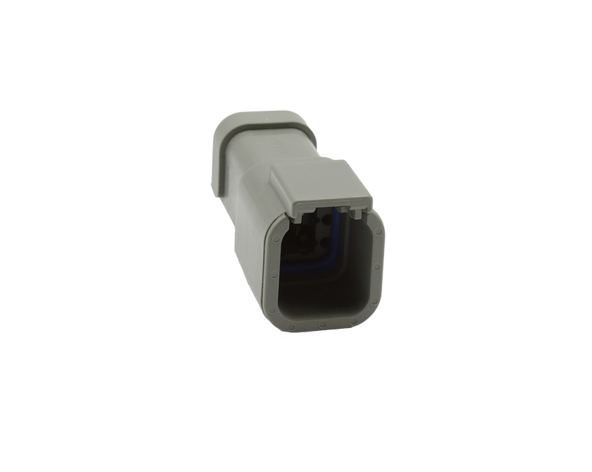 6 Contacts Female Miniature Rectangular Grey Connector - PEC