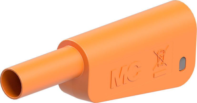 4 mm plug complete orange - SLQ-4A-39 orange
