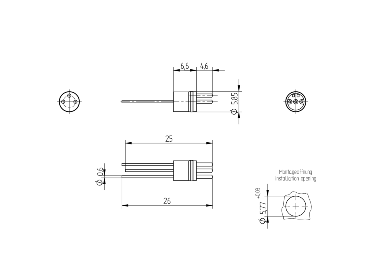 M8 Insert Sensor/Actuator Receptacle Connector