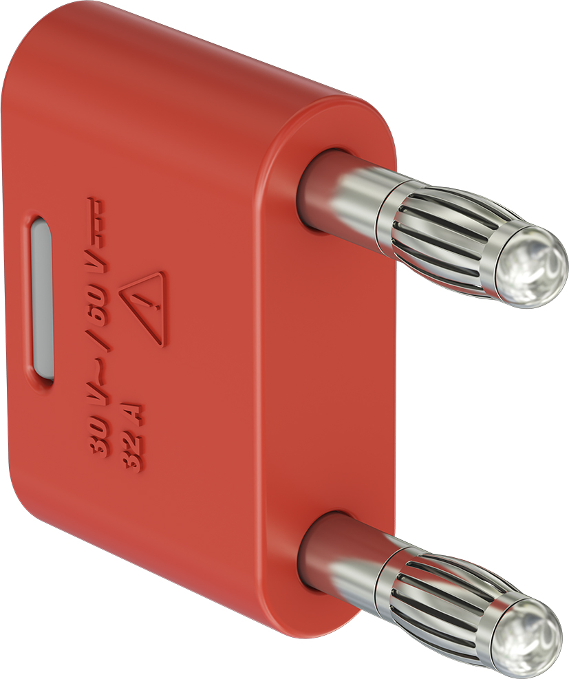 4mm insulated connecting plug red - KS-4N-19 red