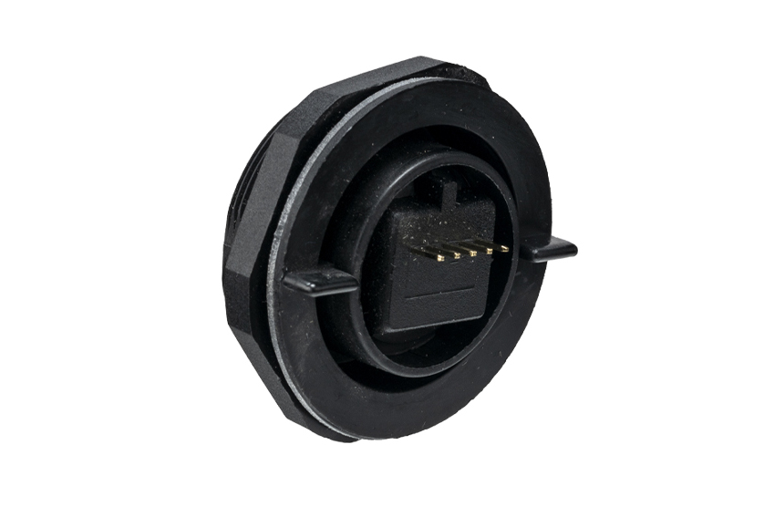 Rear Panel Mount USB 2.0 Connector PX0845 Series Sealed A Socket Front of Panel to PCB Mount Contacts