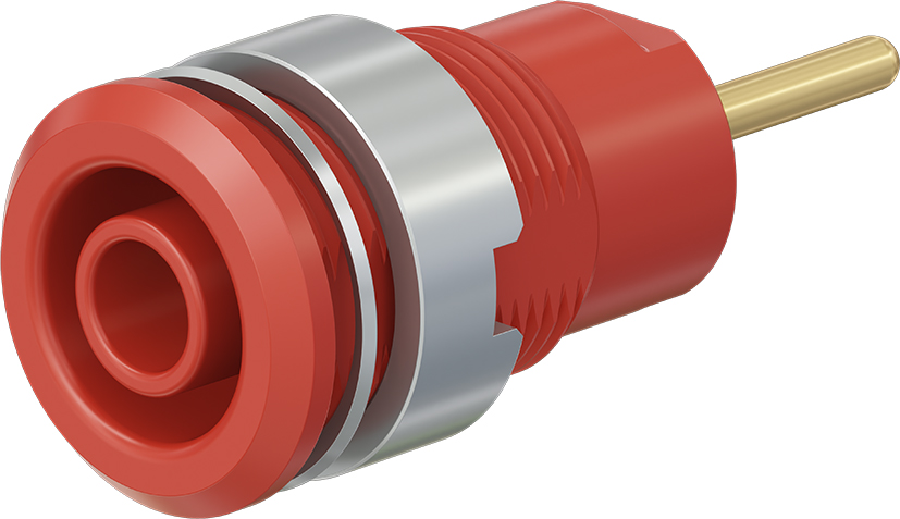 4 mm safety socket red - SLB4-R red