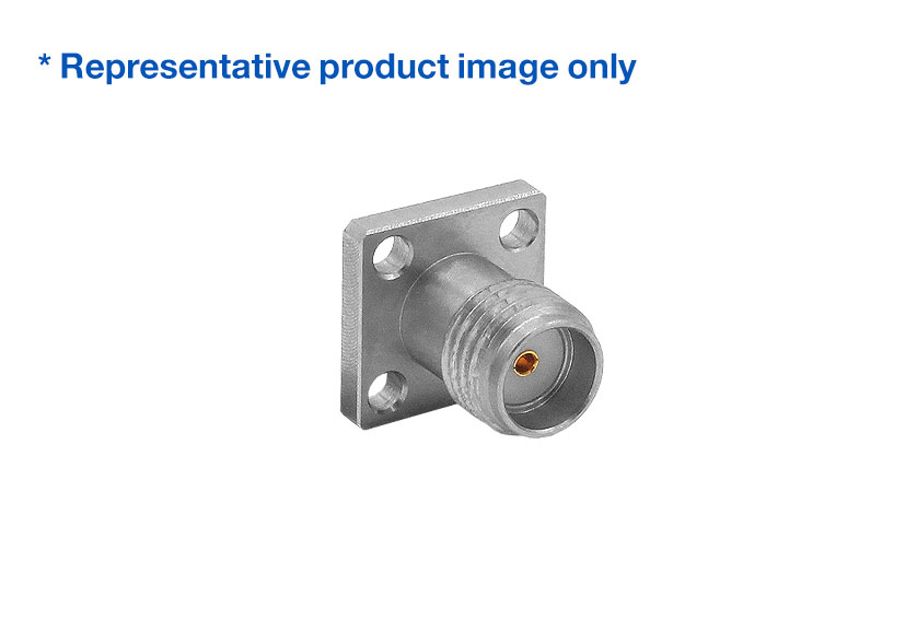SMA Straight Plug 4 Hole Flange RF Connector