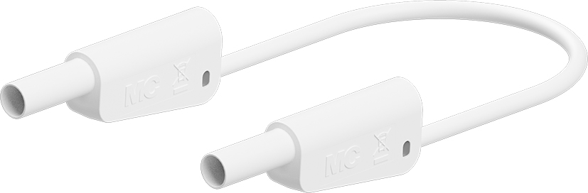 4 mm safety test lead 200 cm white - SLK-4N-F25 white