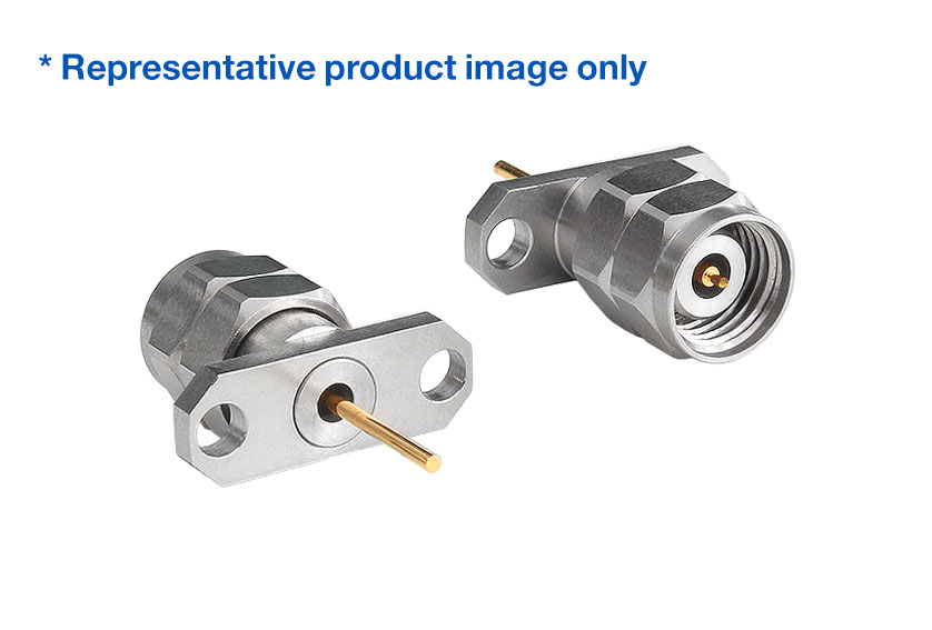 2.4mm Jack Straight 2 Hole Flange RF Connector