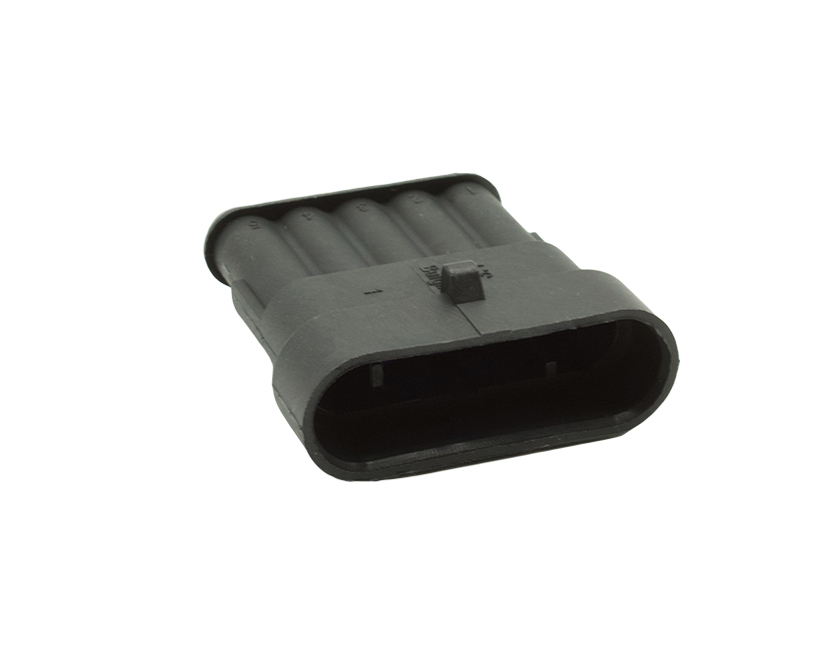 5 Contacts Male Automotive Rectangular Black Connector