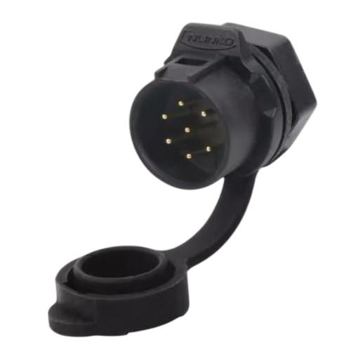 LP12 7-pin male Chassis single hole Quick lock IP67/IP68 plastic