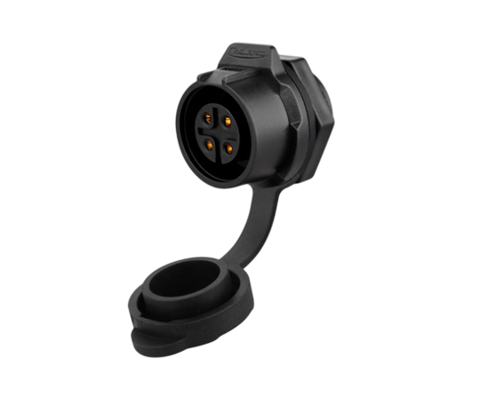 LP16 4-polige vrouwelijk Chassisdeel Snelle vergrendeling IP67/68 kunststof