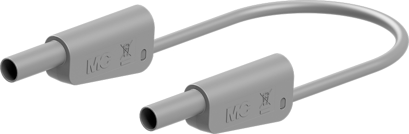 4 mm safety test lead 75 cm grey - SLK-4N-F25 grey