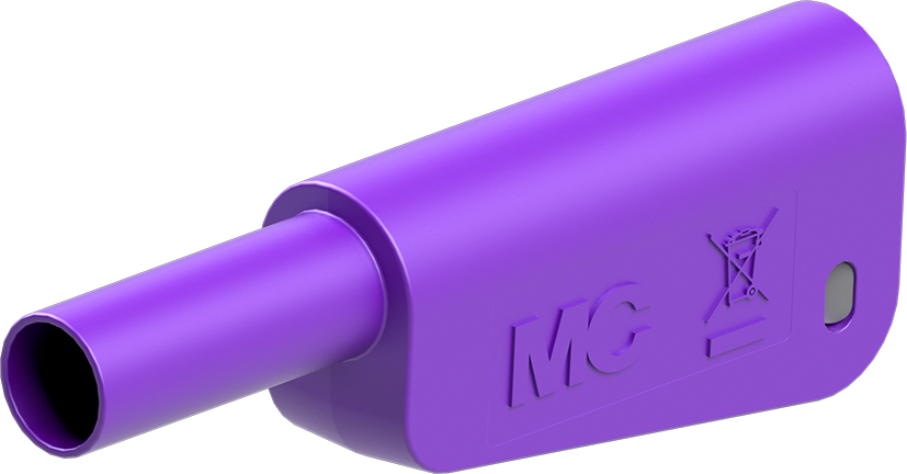 4 mm plug complete violet - SLM-4A-39 violet
