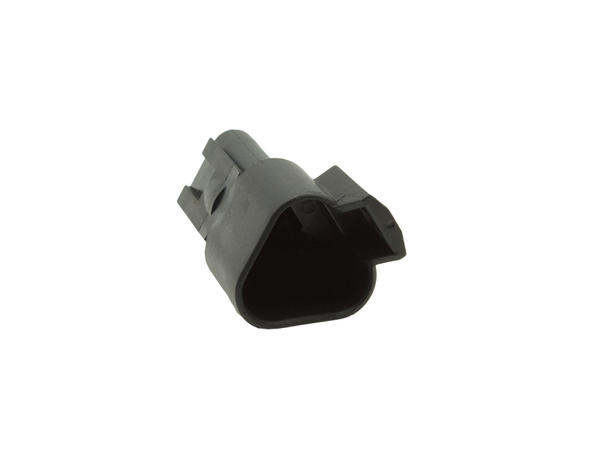 3 Contacts Female Standard Rectangular Black Connector