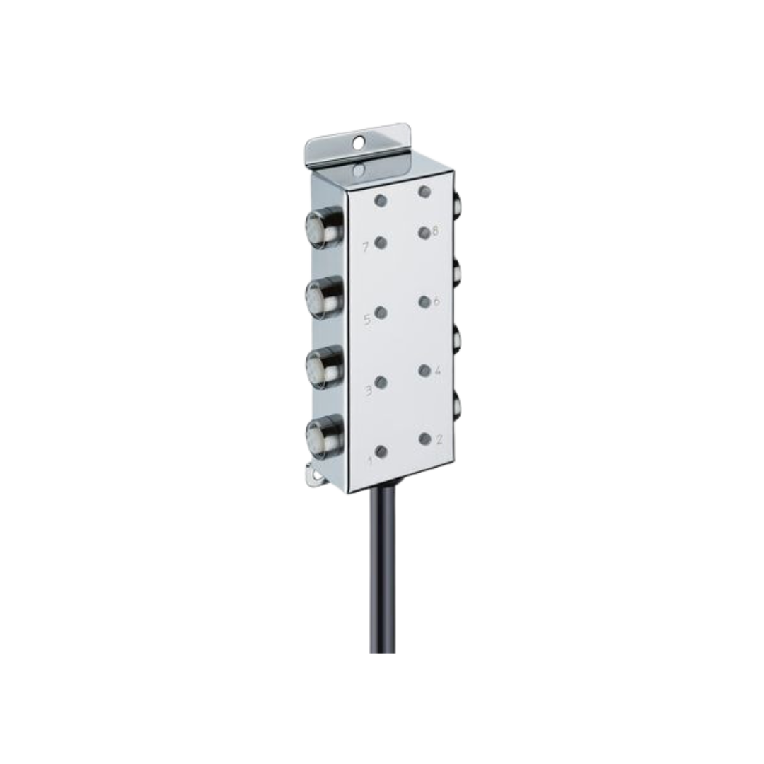 8 ports M12 Actuator  Sensor Distribution Box Stainless Steel with Led and Cable.png