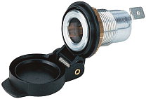 DIN-Standard Built-In Socket, Metal, with Protective Cap