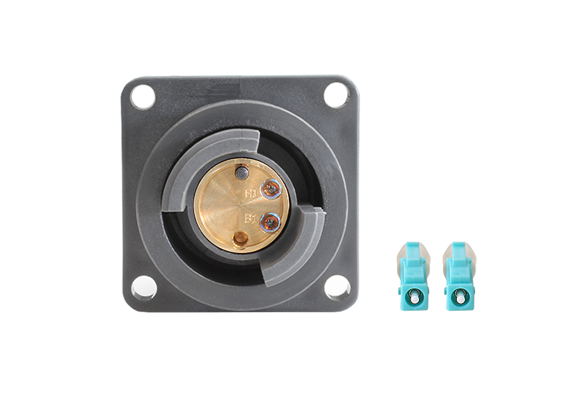 2 Channel Flange Mount to LC Connector Cable Assembly