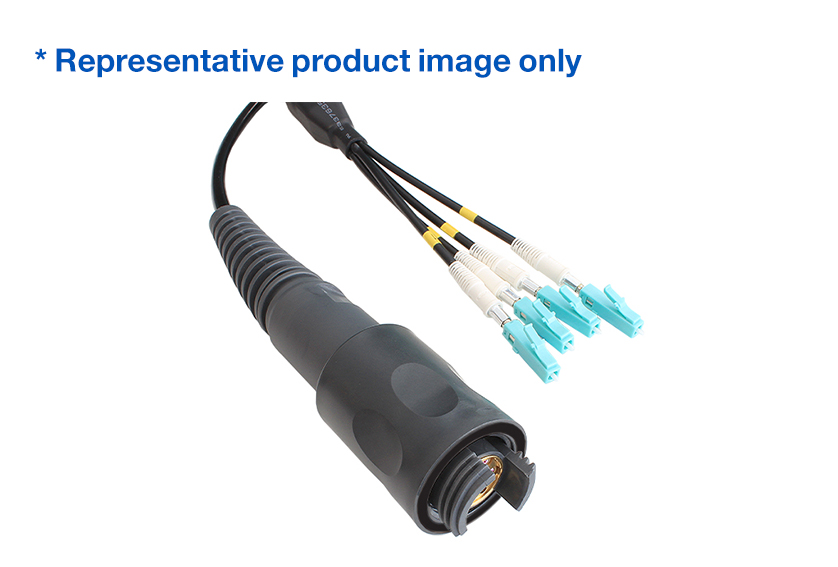 4 Channel Plug to LC Connector Cable Assembly