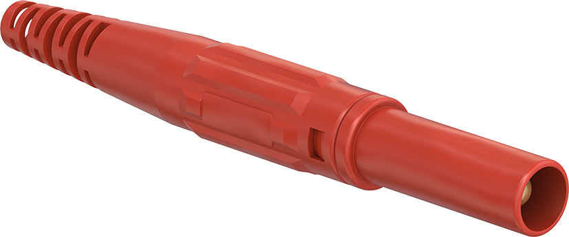 4 mm safety plug red - XL-410 red