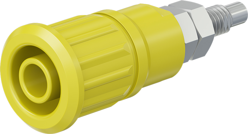 4 mm safety socket yellow - SEB4-G/N-X yellow