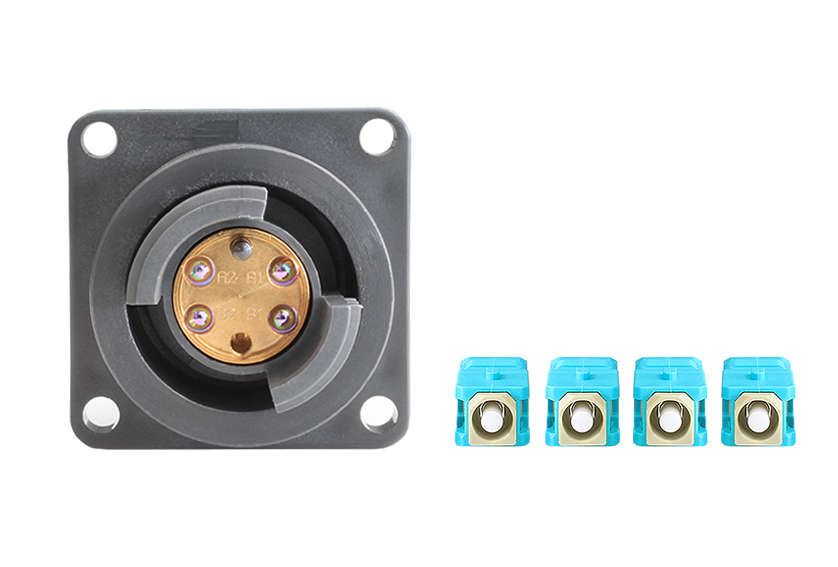 4 Channel Flange Mount to SC Connector Cable Assembly
