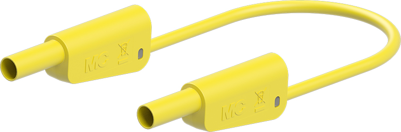 4 mm safety test lead 150 cm yellow - SLK-4A-F10 yellow