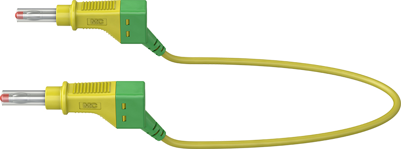 4 mm connecting lead 200 cm green/yellow - XZG425/SIL green/yellow