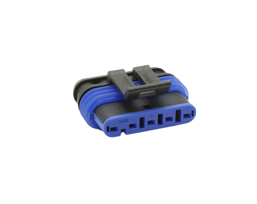 5 Contacts Female Automotive Rectangular Black Connector