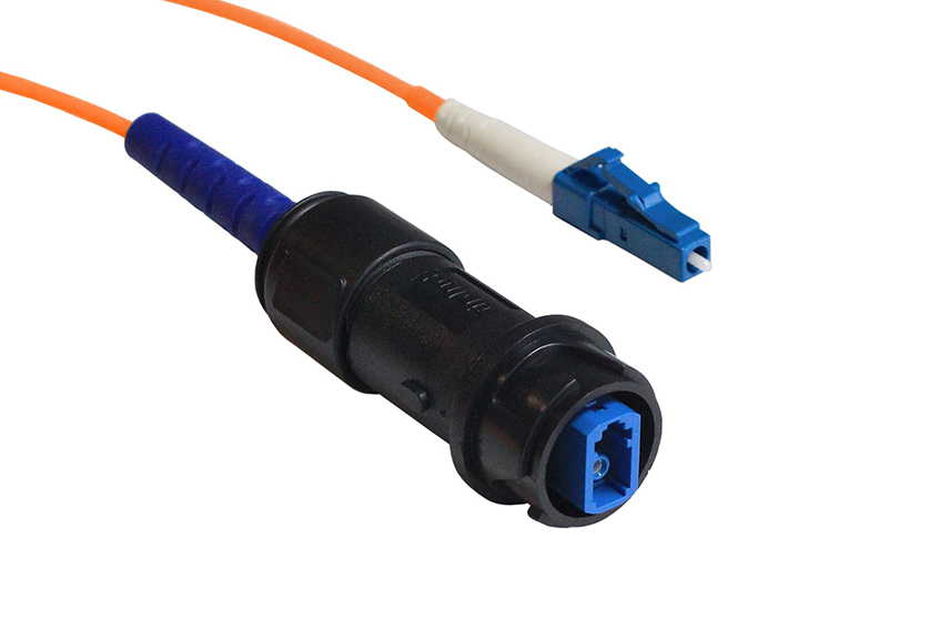 100 M, Multimode, Cabled, Inline fiber connector