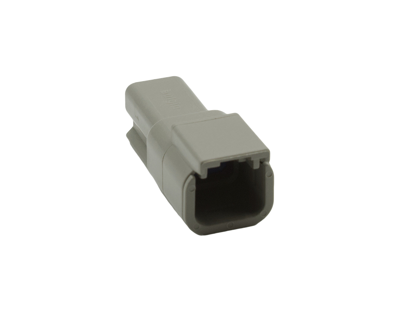 2 Contacts Female Standard Rectangular Grey Connector