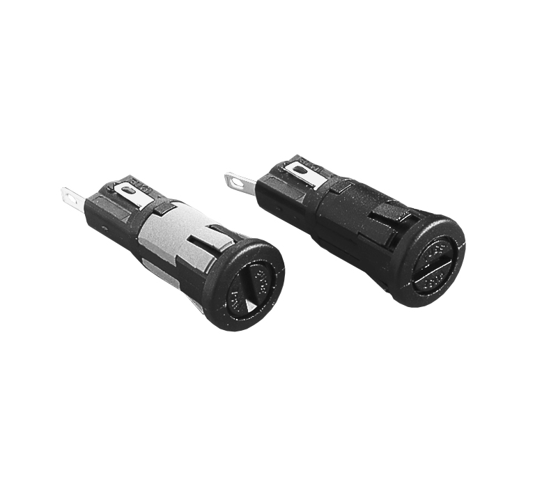 Fuseholder FX0458 Series Protection Category PC2 Snap Fit To Panel Solder Tag Termination 2mm-3mm Panel 5mm x 20mm Fuse Screw Cap Carrier Screwdriver Release